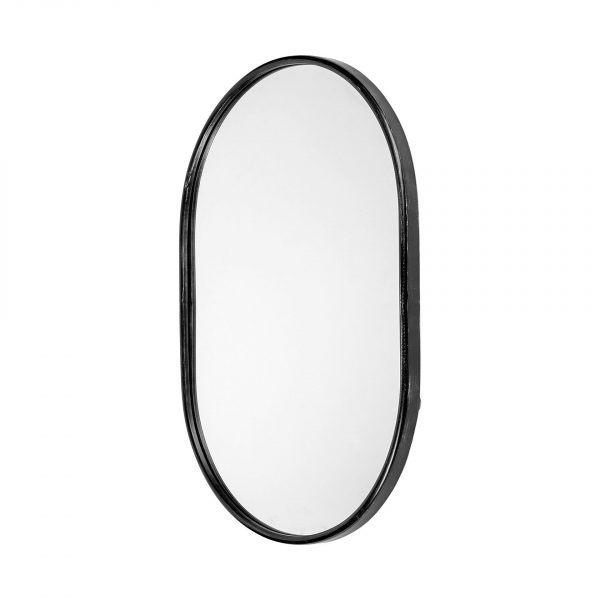 Homeroots - 36" Black Oval Metal Framed Accent Mirror - Image 3