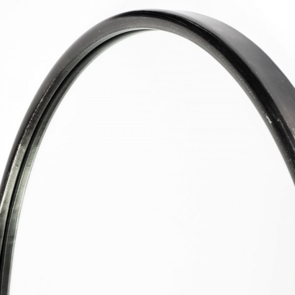 Homeroots - 36" Black Oval Metal Framed Accent Mirror - Image 6