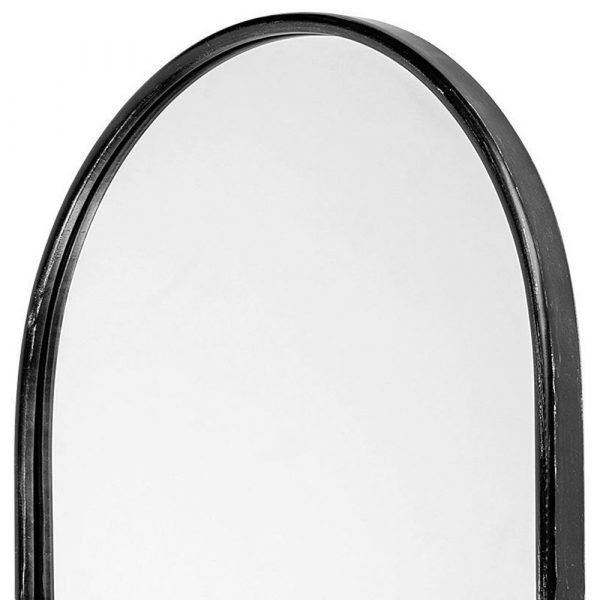 Homeroots - 36" Black Oval Metal Framed Accent Mirror - Image 8