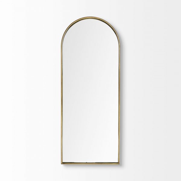 Homeroots - 70" Gold Arch Metal Framed Accent Mirror - Image 2