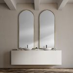 Homeroots - 70" Gold Arch Metal Framed Accent Mirror - Image 8