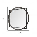 Homeroots - 46" Black Abstract Metal Framed Accent Mirror - Image 7