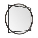 Homeroots - 46" Black Abstract Metal Framed Accent Mirror - Image 5