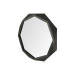 Homeroots - 32" Octagon Black Wood Frame Wall Mirror - Image 3