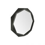 Homeroots - 32" Octagon Black Wood Frame Wall Mirror - Image 5