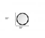 Homeroots - 32" Octagon Black Wood Frame Wall Mirror - Image 6