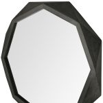 Homeroots - 41" Octagon Black Wood Frame Wall Mirror - Image 8