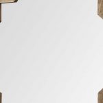 Homeroots - 23" Round-Square Brown Wood Frame Wall Mirror - Image 7