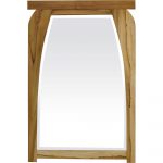 Homeroots - 35" Brown Abstract Wood Framed Accent Mirror - Image 2
