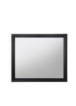 Homeroots - 35" Black Square Wood Framed Mounted Dresser Mirror - Image 2