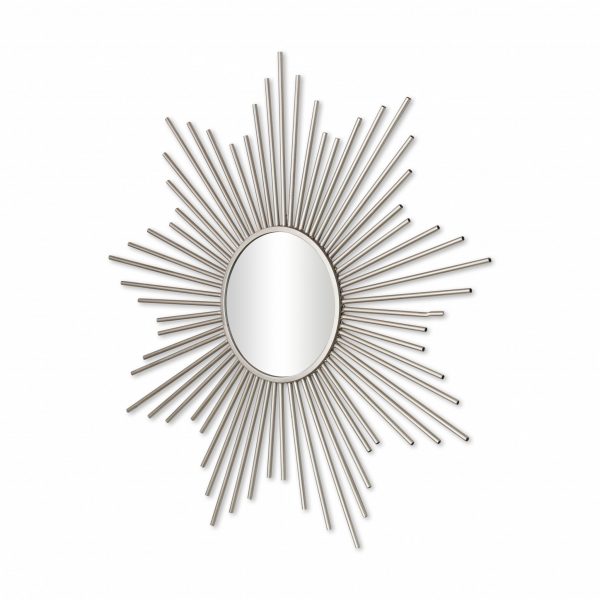Homeroots - Striking Silver Metal Sunburst Design Wall Mirror - Image 3