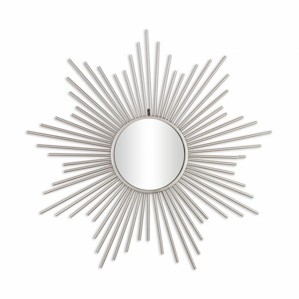 Homeroots - Striking Silver Metal Sunburst Design Wall Mirror - Image 1