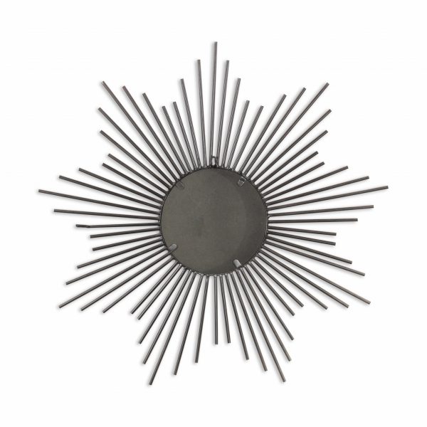 Homeroots - Striking Silver Metal Sunburst Design Wall Mirror - Image 4