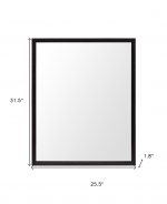 Homeroots - Rectangle Espresso Accent Mirror With Lakeside Design - Image 8