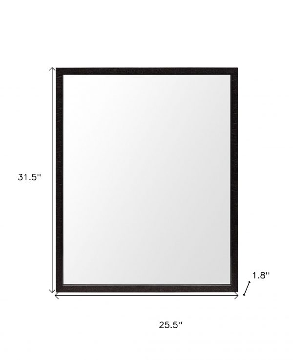 Homeroots - Rectangle Espresso Accent Mirror With Lakeside Design - Image 8