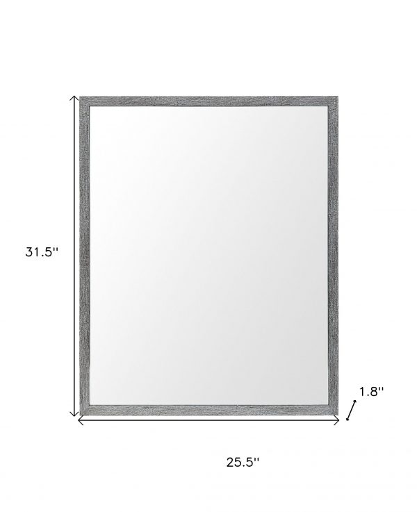 Homeroots - Rectangle Grey Accent Mirror With Driftwood Quality Frame - Image 8