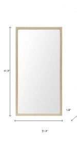 Homeroots - Rectangle Natural Accent Mirror With Matte Finish Frame - Image 8