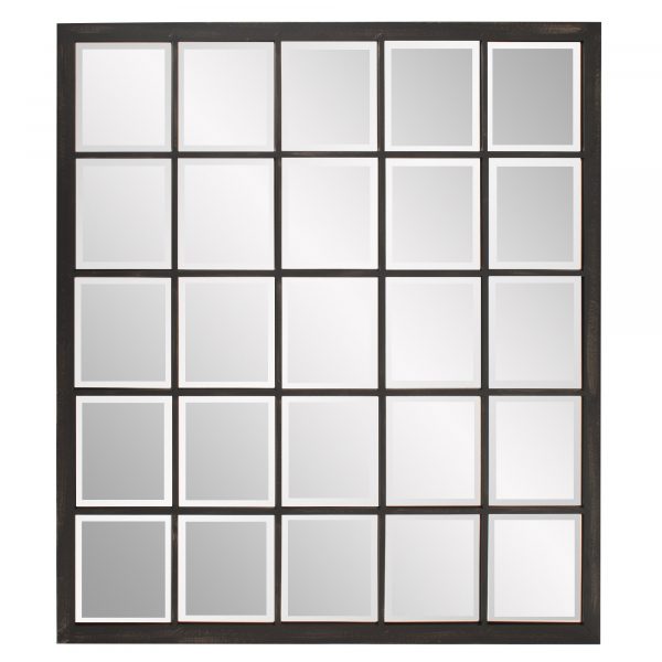 Homeroots - Rectangular Antique Black Finish Mirror With Beveled Edge - Image 1