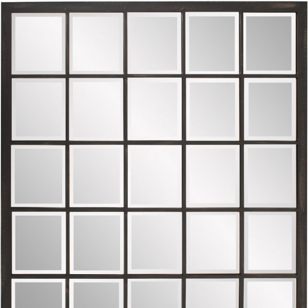 Homeroots - Rectangular Antique Black Finish Mirror With Beveled Edge - Image 6
