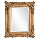 Homeroots - 23" Antiqued Gold Ornate Scroll Framed Accent Mirror - Image 3