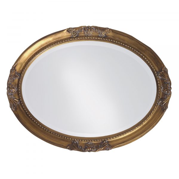 Homeroots - 33" Gold Oval Framed Accent Mirror - Image 3