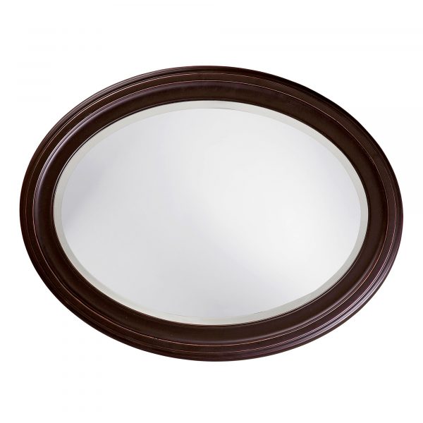 Homeroots - 33" Bronze Oval Framed Accent Mirror - Image 4