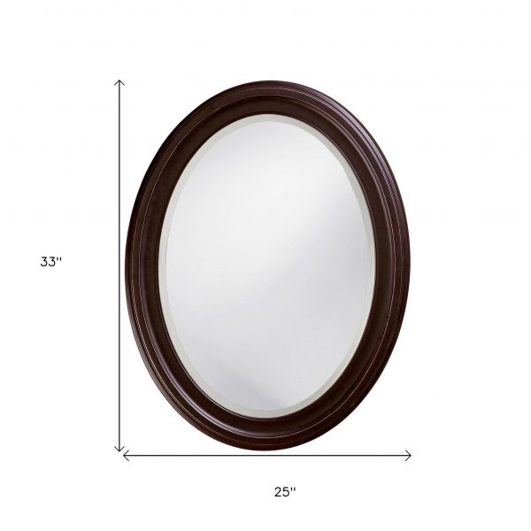 Homeroots - 33" Bronze Oval Framed Accent Mirror - Image 9
