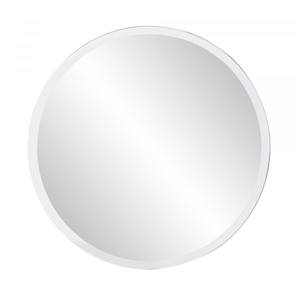 Homeroots - 28" Gray Round Unframed Accent Mirror - Image 3