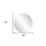 Homeroots - 28" Gray Round Unframed Accent Mirror - Image 7