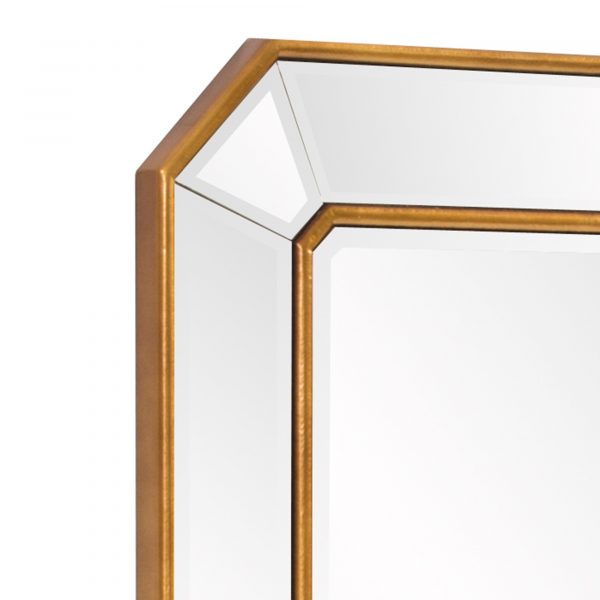 Homeroots - Recatngle Gold Leaf Mirror With Angled Corners Frame - Image 6