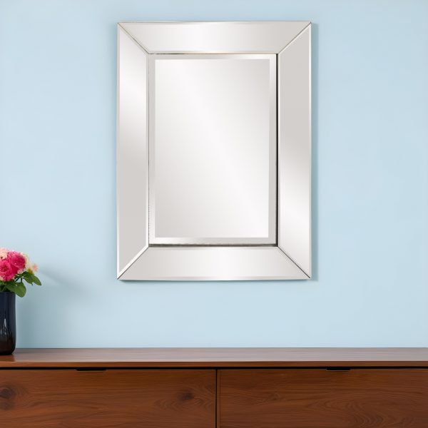 Homeroots - 24" Clear Beveled Edge Frame Accent Mirror - Image 1