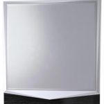 Homeroots - 44" Gray And White Glass And Wood Mounted Accent Mirror - Image 3