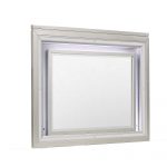 Homeroots - 38" Champagne Wood Lighted Mounted Accent Mirror - Image 3