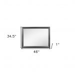 Homeroots - 35" Dark Gray Wood Framed Mounted Dresser Mirror - Image 5