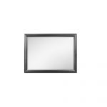 Homeroots - 35" Dark Gray Wood Framed Mounted Dresser Mirror - Image 2