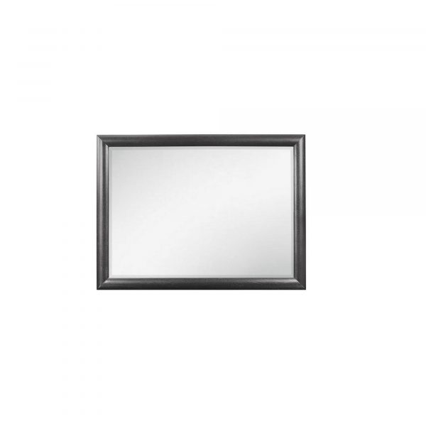 Homeroots - 35" Dark Gray Wood Framed Mounted Dresser Mirror - Image 2