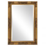 Homeroots - Rectangular Antiqued Gold Wood Frame Mirror - Image 2