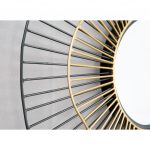 Homeroots - 22" Black Abstract Metal Framed Accent Mirror - Image 6