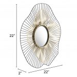 Homeroots - 22" Black Abstract Metal Framed Accent Mirror - Image 8