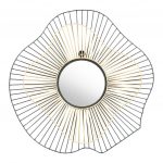 Homeroots - 22" Black Abstract Metal Framed Accent Mirror - Image 4