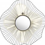 Homeroots - 22" Black Abstract Metal Framed Accent Mirror - Image 2