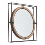 Homeroots - 22" Gray Square Steel Framed Accent Mirror - Image 3