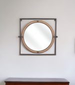 Homeroots - 22" Gray Square Steel Framed Accent Mirror - Image 2