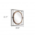 Homeroots - 22" Gray Square Steel Framed Accent Mirror - Image 9