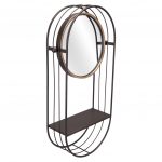 Homeroots - Industrial Gray Mirror Shelf - Image 3