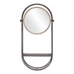 Homeroots - Industrial Gray Mirror Shelf - Image 6
