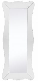 Homeroots - 65" Clear Novelty Glass Framed Full Length Hanging Mirror