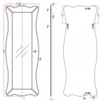 Homeroots - 65" Clear Novelty Glass Framed Full Length Hanging Mirror - Image 6