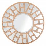 Homeroots - 32" Gold Round Metal Framed Accent Mirror - Image 3
