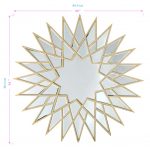 Homeroots - 34" Gold Sunburst Metal Framed Accent Mirror - Image 8